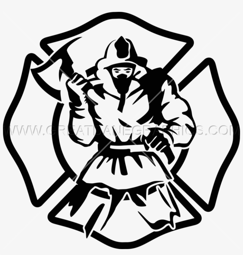 Fireman Shield Axe - Maltese Cross .png, transparent png download