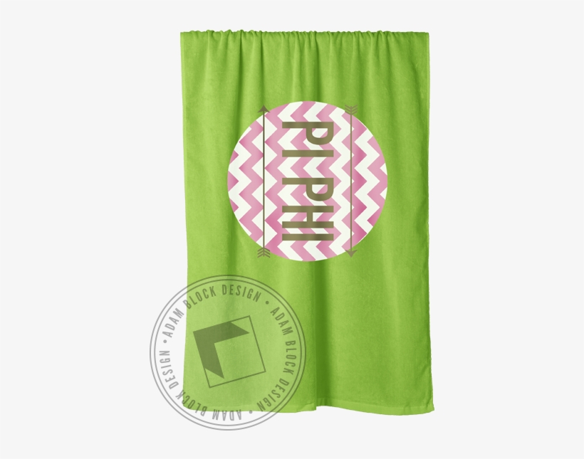 Pi Beta Phi Chevron Beach Towel - Towel, transparent png download