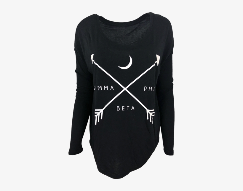 Gamma Phi Beta Arrow Crescent Longsleeve - Long-sleeved T-shirt, transparent png download