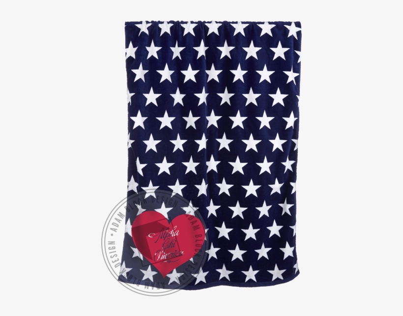 Alpha Chi Omega Stars And Hearts Beach Towel - Border Between France And Spain, transparent png download