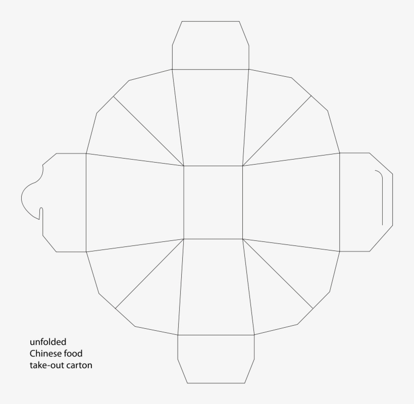 Chinese Food Takeout Box - Sketch, transparent png download