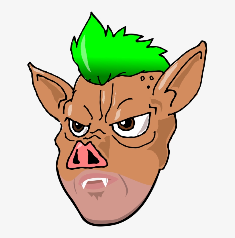 Download Drawing Computer Icons Mohawk Hairstyle - Wild Hog Cartoon Shower Curtain, transparent png download