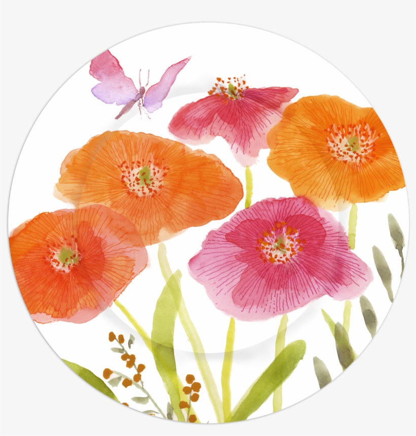 Ff1665 Watercolor Bright Poppy - Corn Poppy, transparent png download