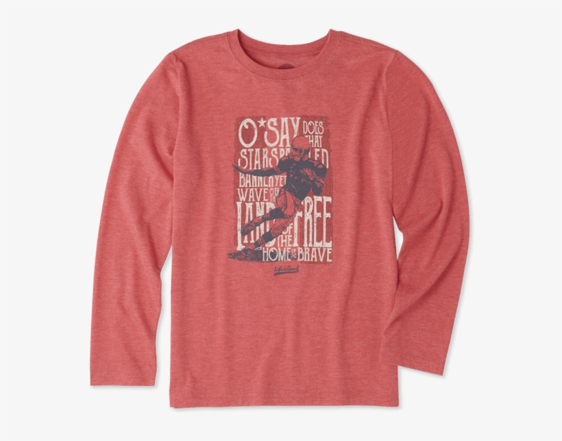 Boys Brave Football Long Sleeve Cool Tee - Sleeve, transparent png download
