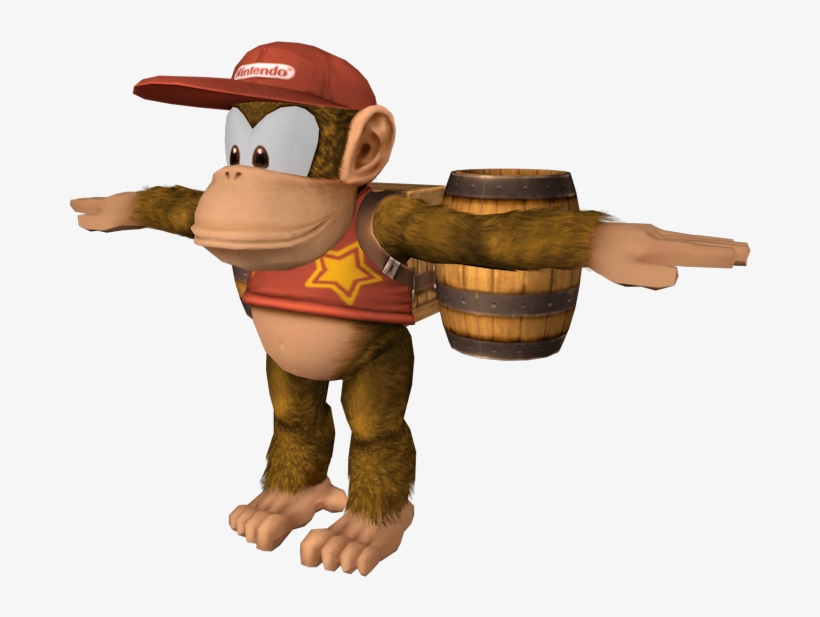 Download Zip Archive - Diddy Kong T Pose, transparent png download