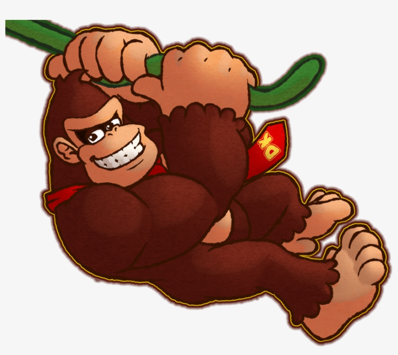 Swinging Donkey Kong - Donkey Kong Hanging Png, transparent png download