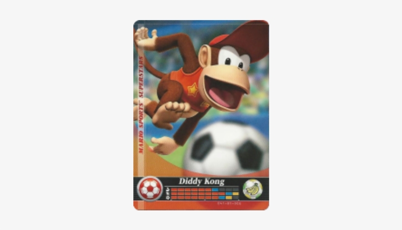 Sports Diddy Kong - False Diddy Kong Soccer Amiibo Card For Mario Sports, transparent png download