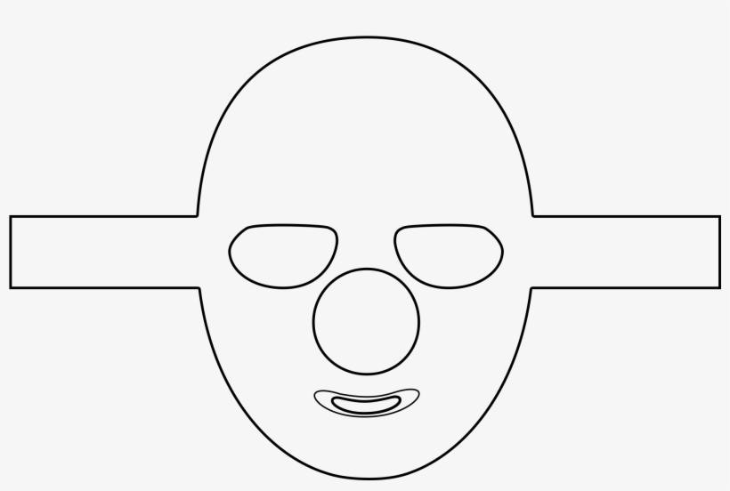 Red Nose For Kids Face Mask Png Outline - Mask, transparent png download