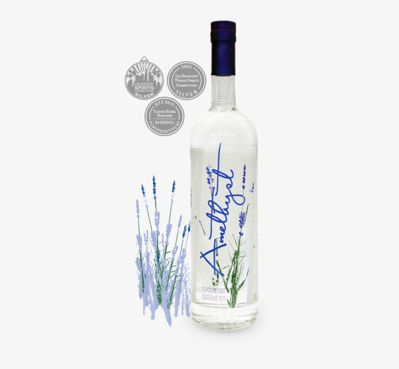 Amethyst Lavender Gin Bottle Photograph - Amethyst Lavender Gin, transparent png download