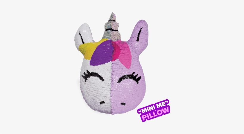 Picture Of Mini Unicorn Reversible Sequin Pillow - Unicorn Sequin Reversible Pillow, transparent png download