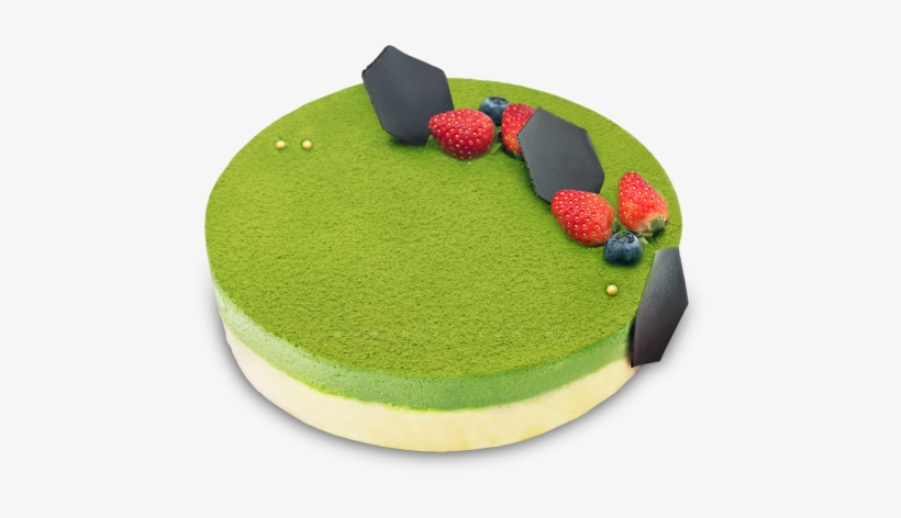 Green Tea White Chocolate Mousse Cake - Green Tea Cake Png, transparent png download