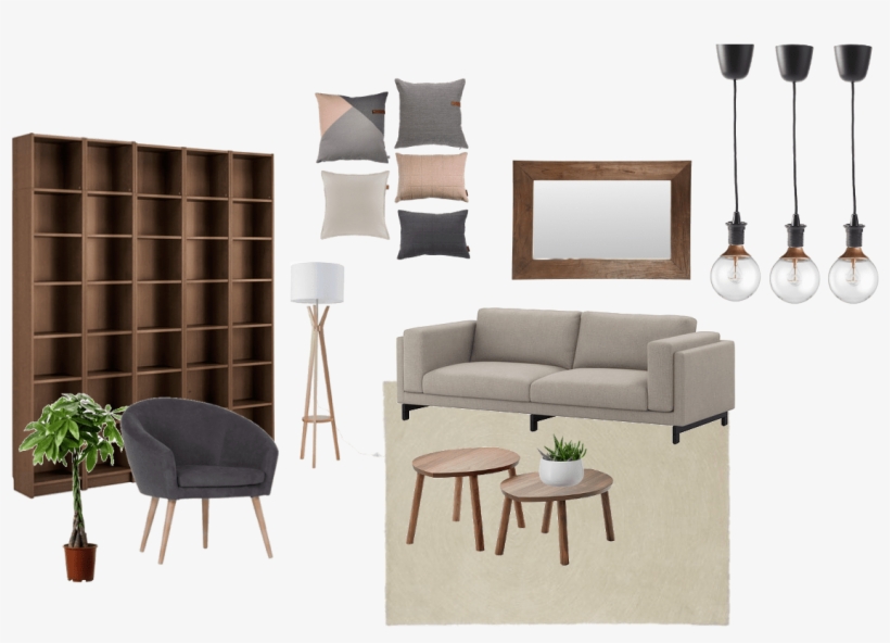 Living Room Mood Board - Beige Mood Board For Living Room, transparent png download