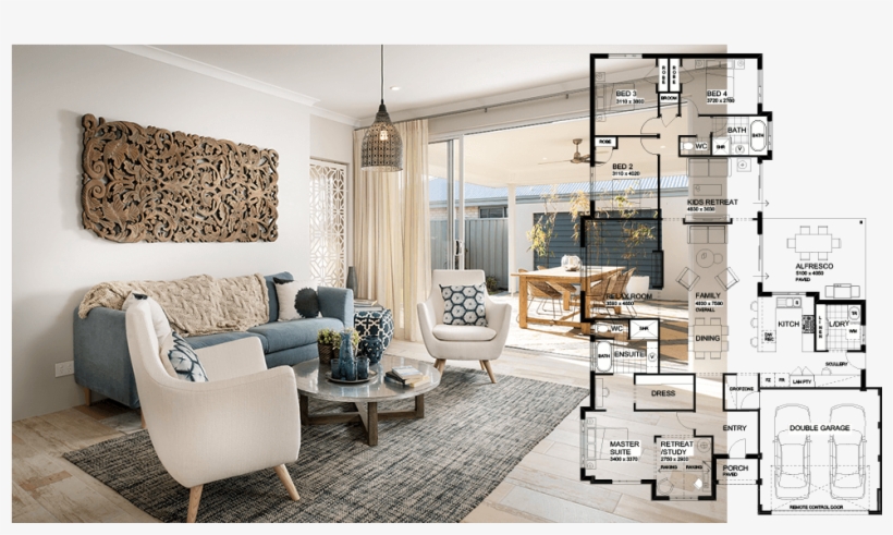 Open Floor Plan Home Designs - House, transparent png download