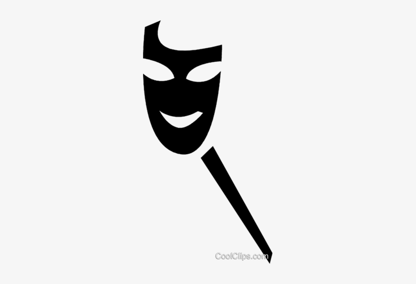Comedy/drama Mask Royalty Free Vector Clip Art Illustration - Theatre, transparent png download