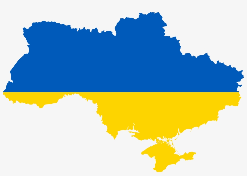 Ukraine Flag Map Png, transparent png download