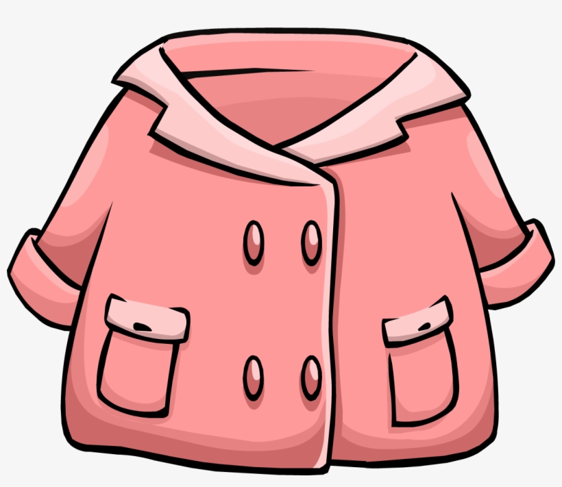 Pink Duffle Coat - Club Penguin Duffle Coat, transparent png download