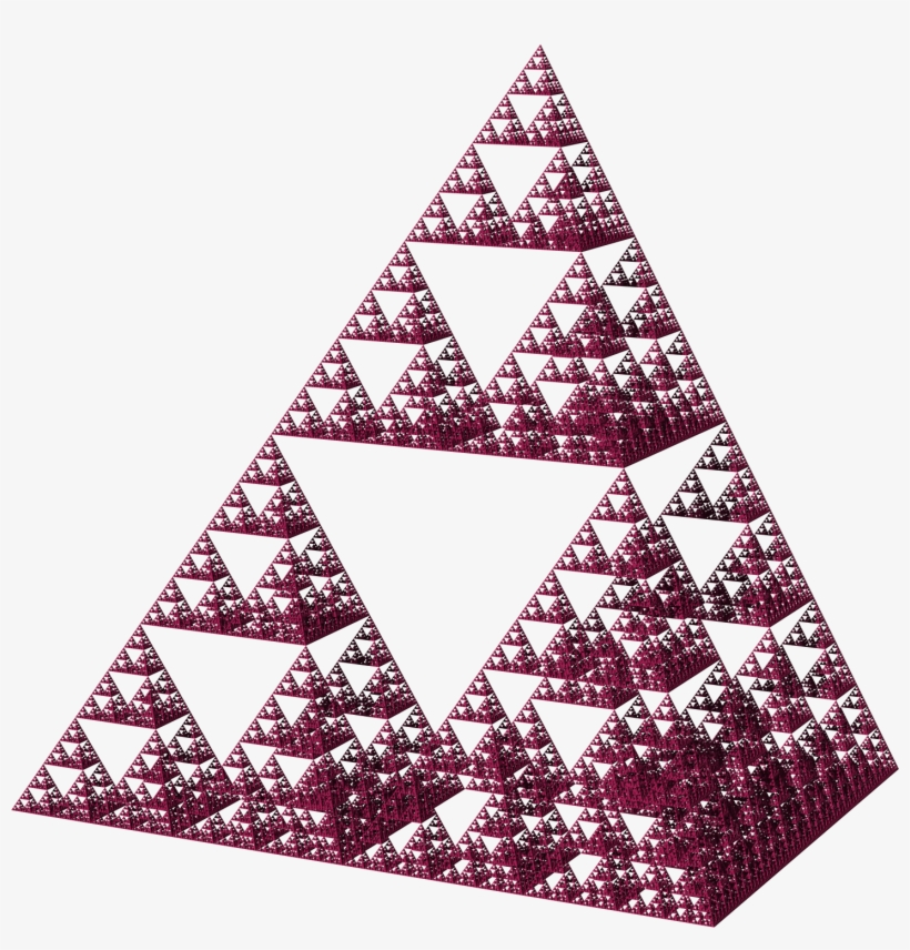 Sierpinski Pyramid Pink - Sierpinski Pyramid, transparent png download