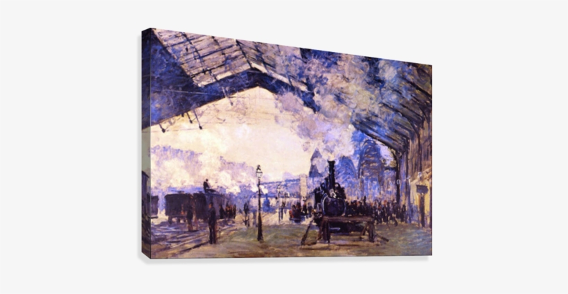 Old St Lazarre Station By Monet Canvas Print - Art Institute Of Chicago, transparent png download