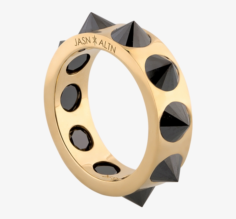 Amor Noir Multiple Inverted Wide Black Diamond Band - Ring, transparent png download