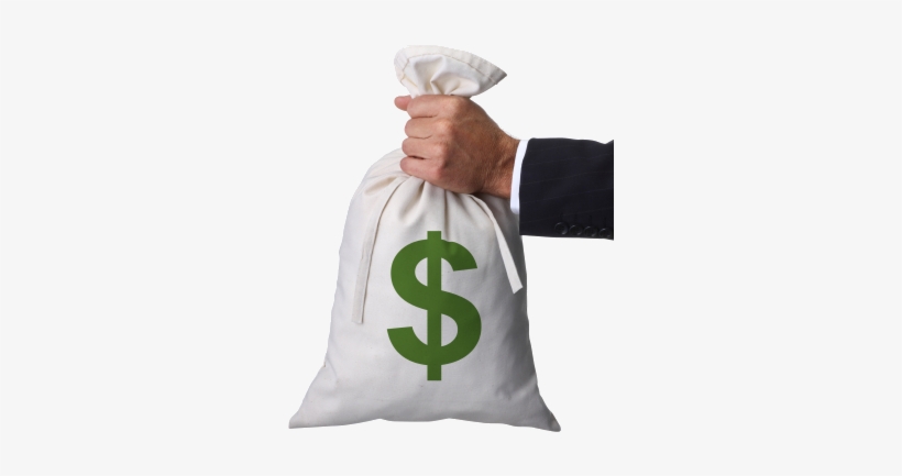 Splitting Real Estate Sales Commission - Hand Bag Of Money, transparent png download