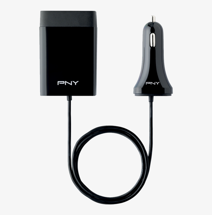 /data/products/article Large/965 20171020085918 - Pny P-dc-4uf-k01-04-rb Auto Black Mobile Device Charger, transparent png download