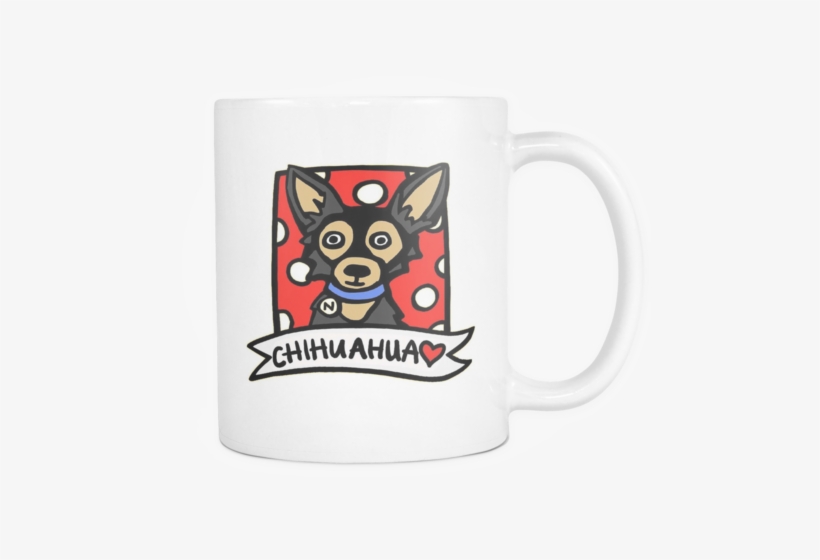 Cartoon Chihuahua Coffee Mug - Coffee Cup, transparent png download
