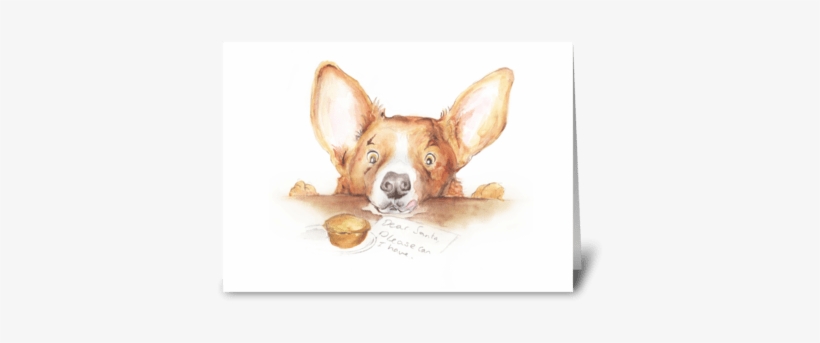 Corgi Christmas Greeting Card - Chihuahua, transparent png download