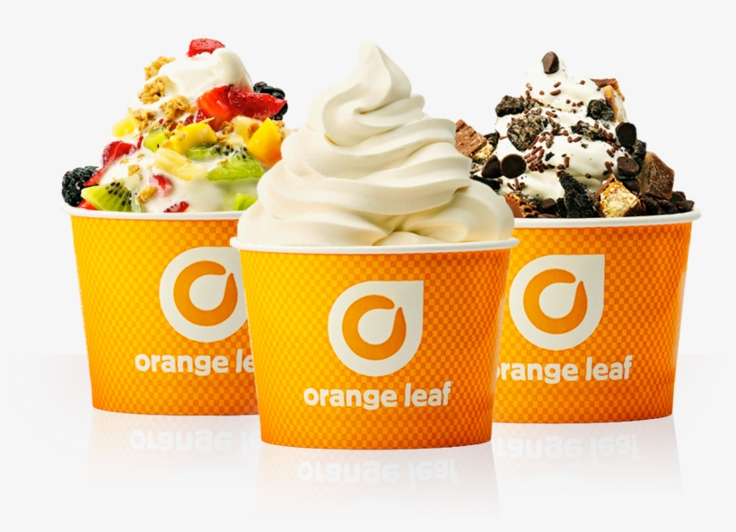 Free Frozen Yogurt Orange Leaf - Orange Leaf, transparent png download