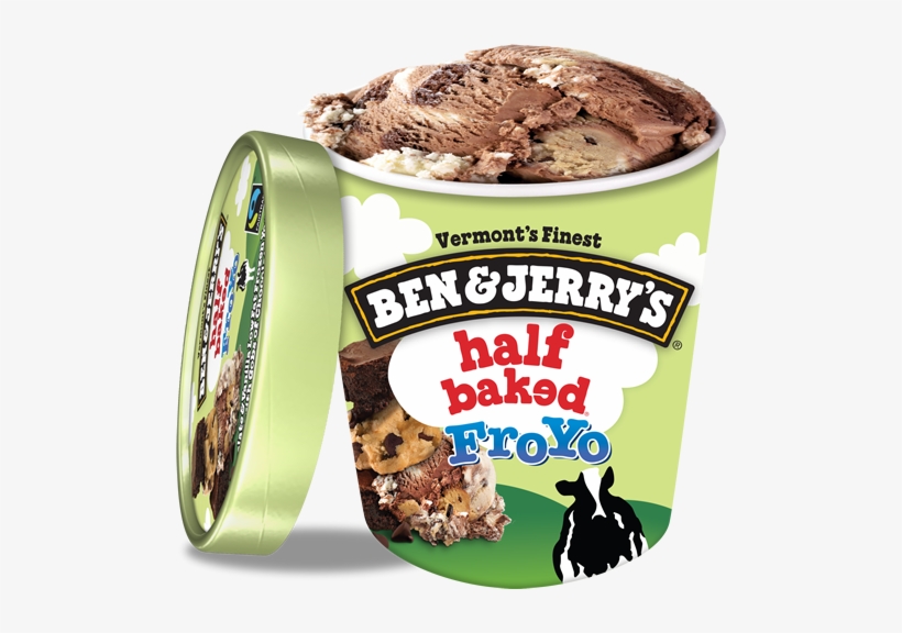 Half Baked Frozen Yogurt, Pint - Ben And Jerry's Transparent PNG