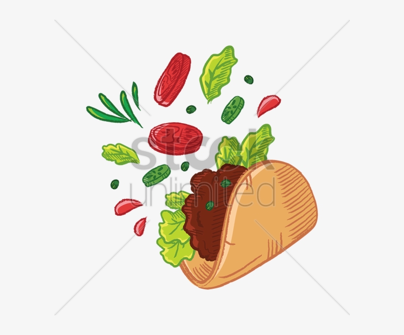 Tossed Tacos Image Stockunlimited Graphic - Illustration, transparent png download