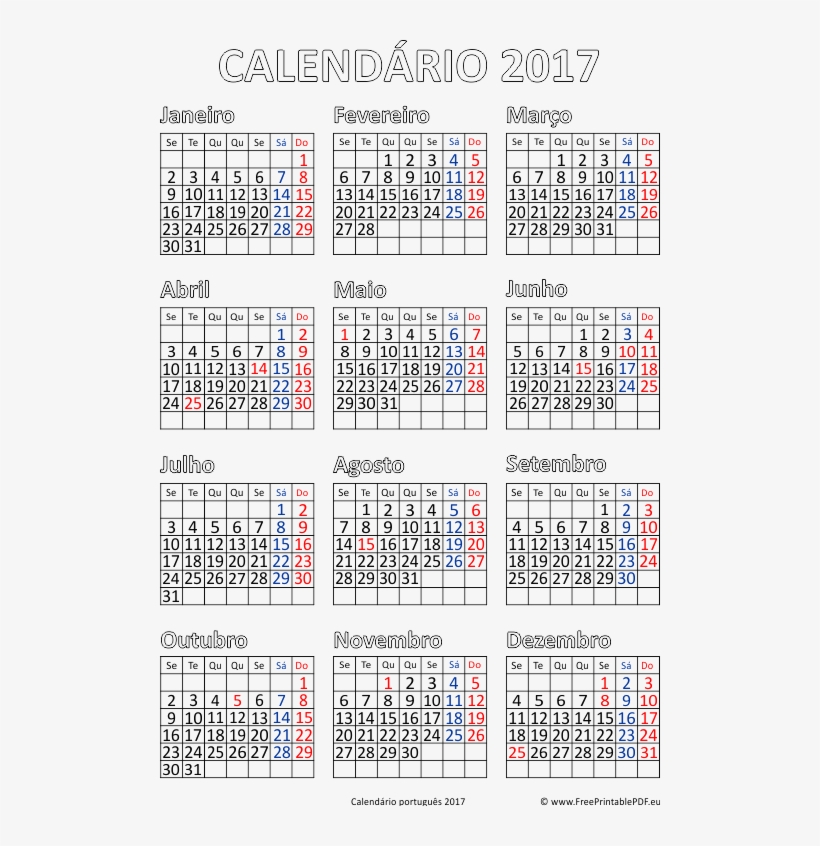 Calendário Livre Impressão De 2017 Anos - Calendar, transparent png download