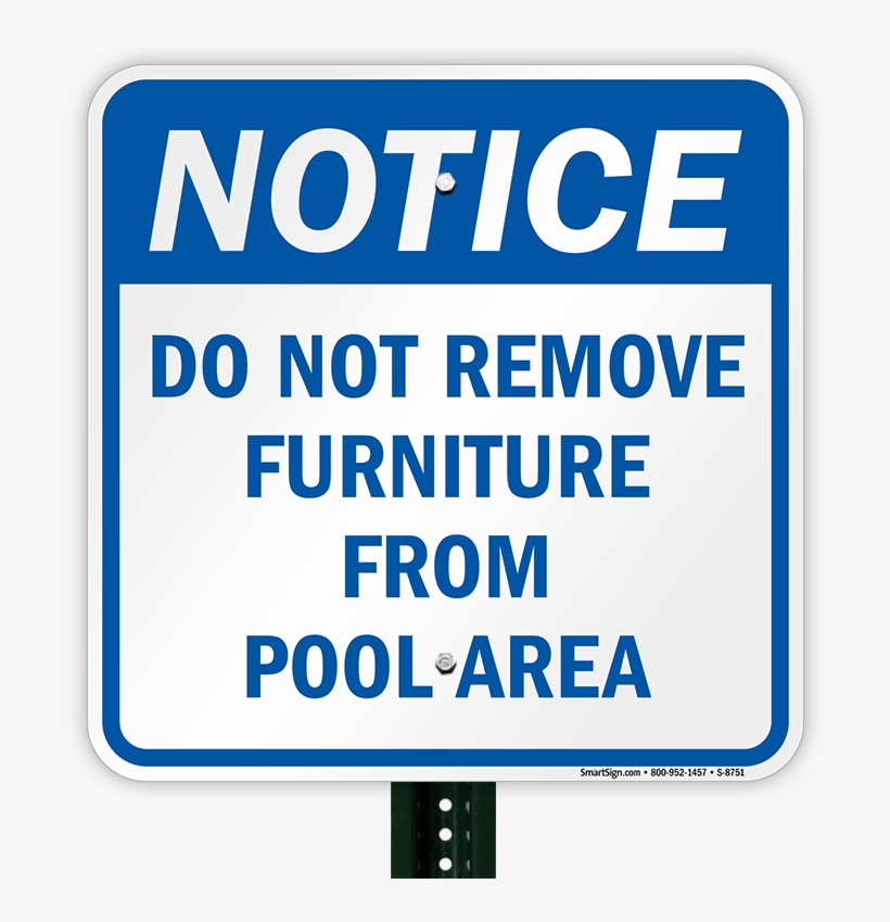 Do Not Remove Furniture From Pool Area Sign - Swine Flu Wash Hands, transparent png download