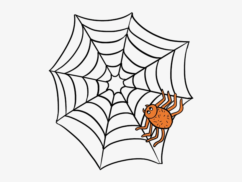 Drawn Spider Web Transparent - Pin The Spider Game, transparent png download