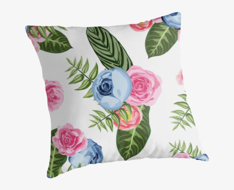 Romatic Watercolor Flowers In Pinks And Blues By Headpossum - Just Want To Gwtw Round Ornament, transparent png download