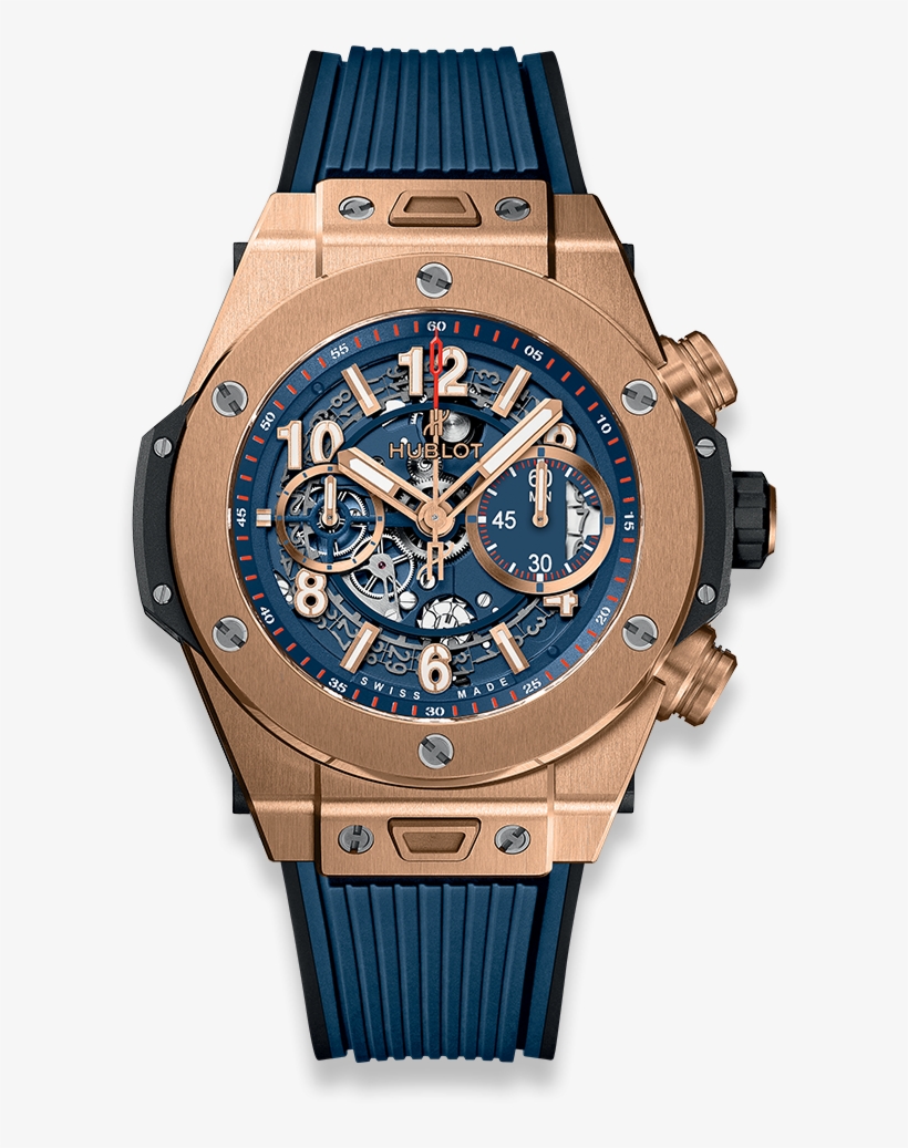 Big Bang Unico King Gold Blue - Hublot Big Bang Unico Titanium Blue, transparent png download