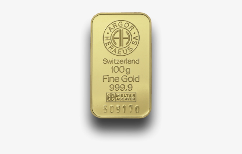 100 G, Gold Bar - Argor Heraeus Gold Bars Png, transparent png download