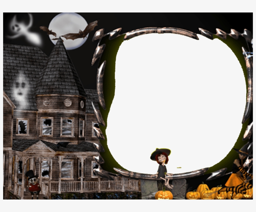 Moldura Para Foto Halloween - Halloween Molduras Png, transparent png download