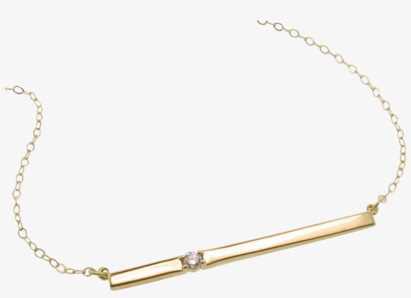 Bar Necklace Horizontal Curved Best Of Gold - Gold, transparent png download