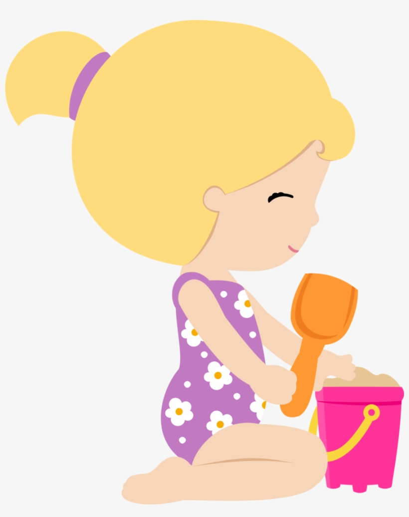 Hawaiian Parties, Party Summer, Fiesta Spa, Beach Fun, - Desenho Menina Na Praia, transparent png download
