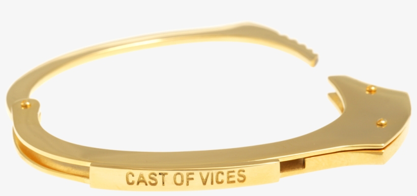 Handcuff Bracelet - Gold Handcuff Bracelet, transparent png download