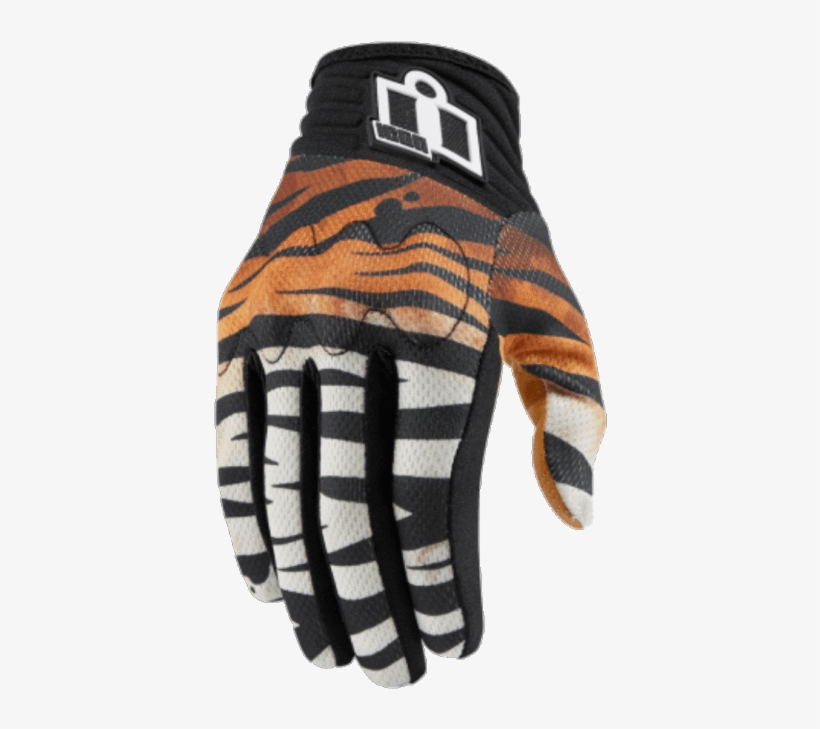 Animal Print Motorcycle Gloves, transparent png download
