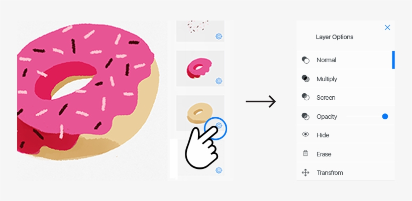 Tap On The Gear Icon For Options - Sketch, transparent png download