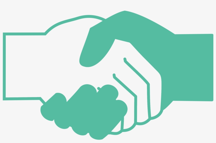 Hand Shake Black And White, transparent png download