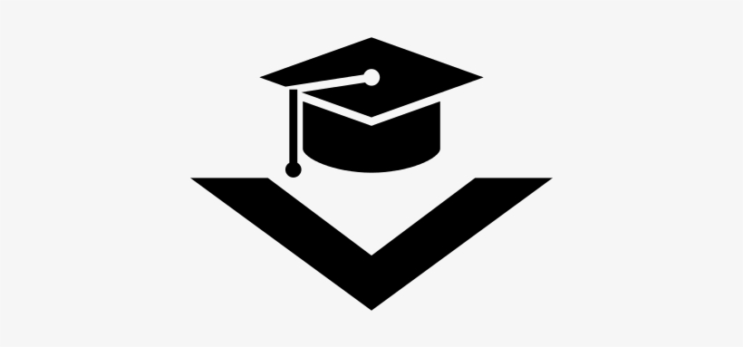 Graduation Cap With Down Arrow Vector - Simbolo Academico, transparent png download