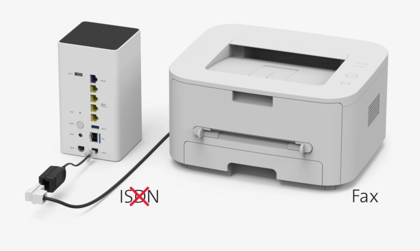 Insert The Fax Device And The Fixed-network Telephone - Fax, transparent png download