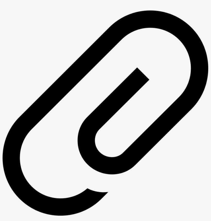 Attachment Diagonal Interface Symbol Of Paperclip Comments - Icon, transparent png download