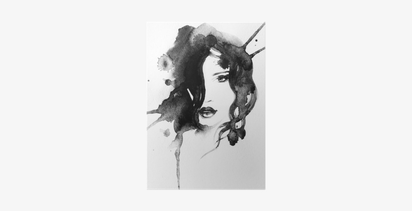Woman Portrait - Watercolor Painting, transparent png download