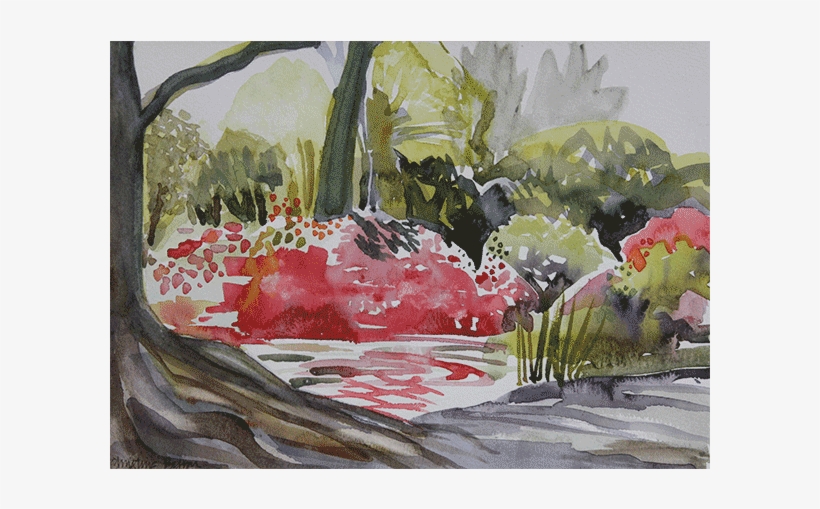 Pond Isabella Plantation - Watercolor Paint, transparent png download