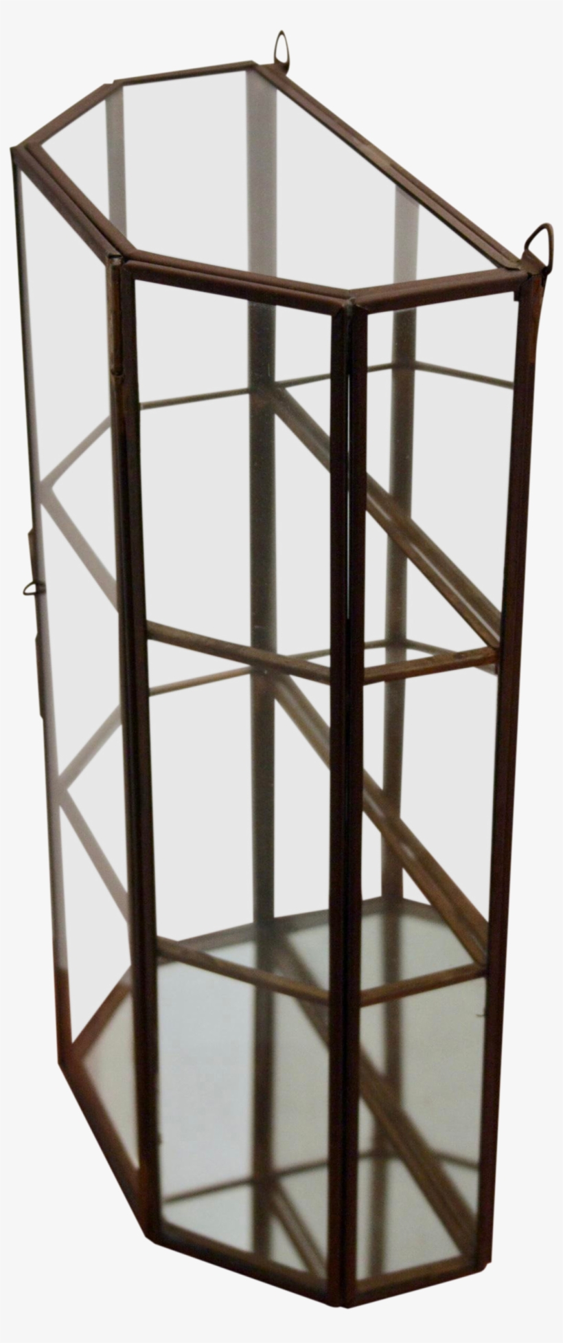 Glass & Brass Display Box / Wall Shelf - Shelf, transparent png download