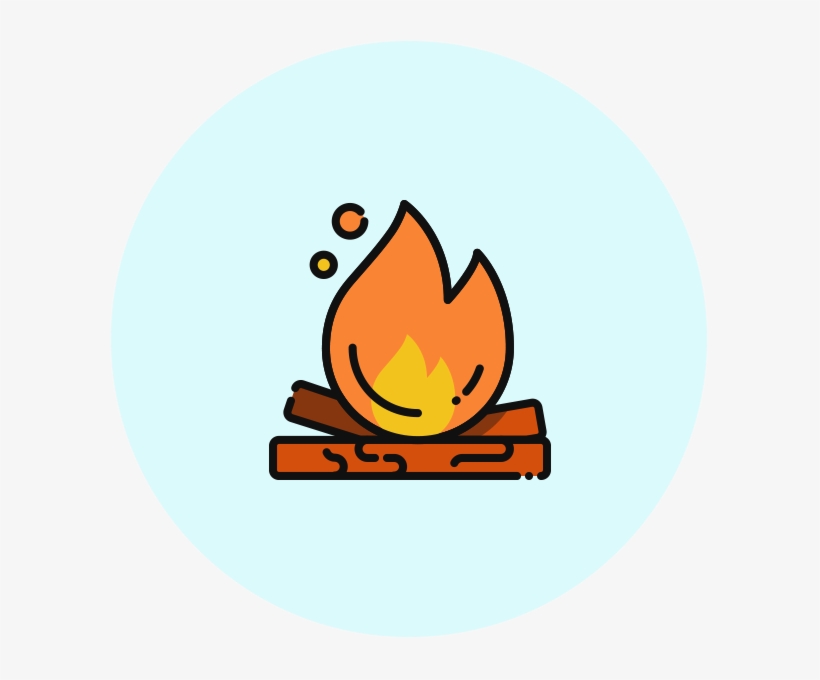 Campfire Icon - Illustrator - Pennsylvania, transparent png download